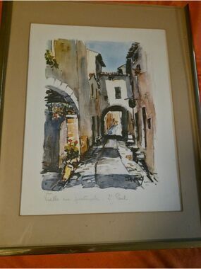 4/$67 Deal! Vintage St Paul Village Archway Watercolor